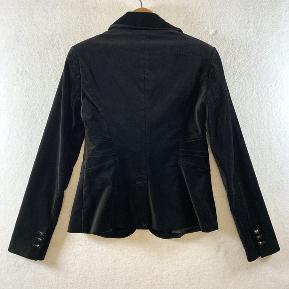 Cache Womens Velvet‎ Blazer Jacket Sz 2 Witchy Vampy Whimsigoth Academia - Picture 3 of 13